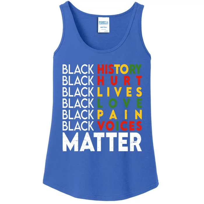 Black History Month Black Matters Juneteenth Freedom Gift Ladies Essential Tank