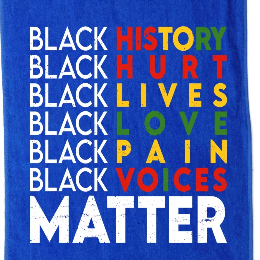 Black History Month Black Matters Juneteenth Freedom Gift Platinum Collection Golf Towel