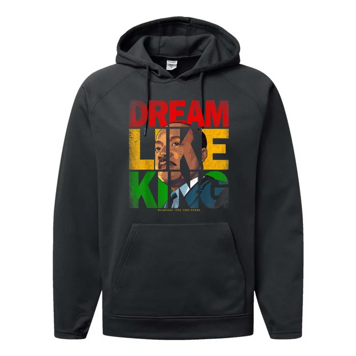 Black History Month Martin Have Dream Luther King Day Performance Fleece Hoodie