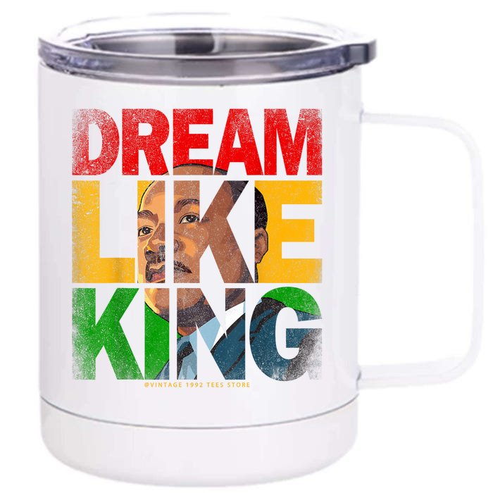 Black History Month Martin Have Dream Luther King Day Front & Back 12oz Stainless Steel Tumbler Cup