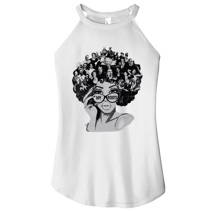 Black History Month I Love My Roots Back Powerful Blm Women’s Perfect Tri Rocker Tank