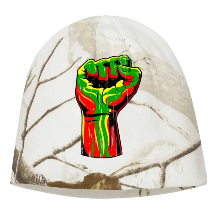 Black History Month Fist African American Gift Kati - Camo Knit Beanie