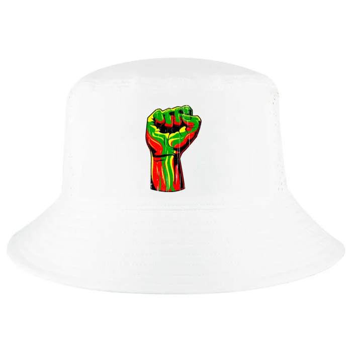 Black History Month Fist African American Gift Cool Comfort Performance Bucket Hat