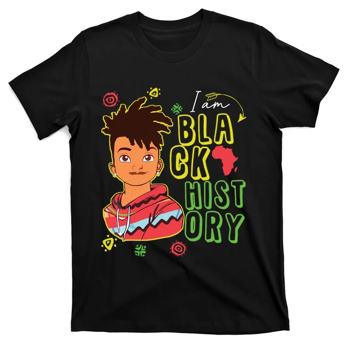 Black History Month Boy I Am African American T-Shirt