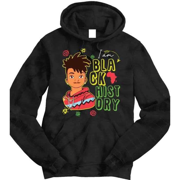 Black History Month Boy I Am African American Tie Dye Hoodie