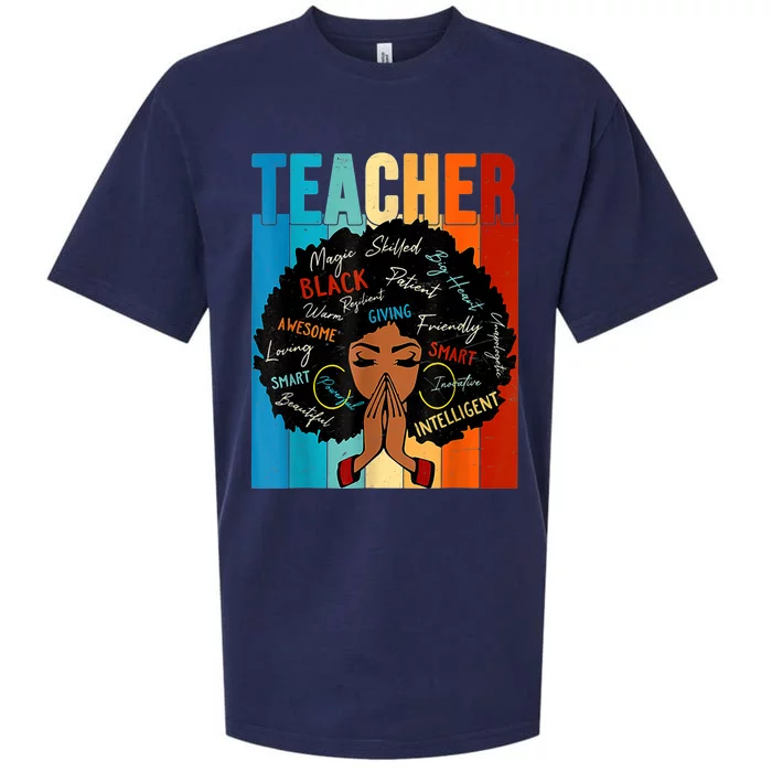 Black History Month Shirts Teacher Sueded Cloud Jersey T-Shirt