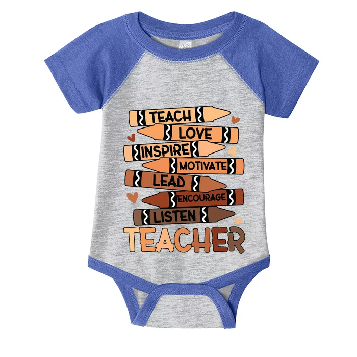 Black History Month Melanin Prek Preschool Teachers Infant Baby Jersey Bodysuit