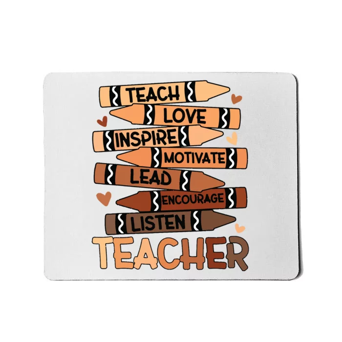 Black History Month Melanin Prek Preschool Teachers Mousepad