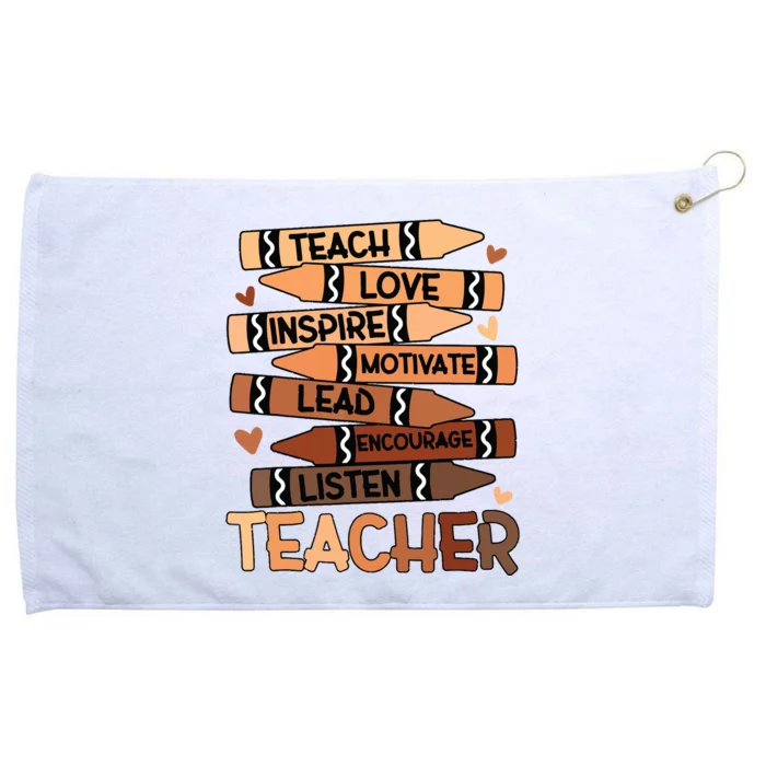 Black History Month Melanin Prek Preschool Teachers Grommeted Golf Towel