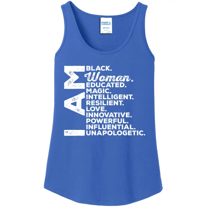 Black History Month I Am Black Gift Ladies Essential Tank