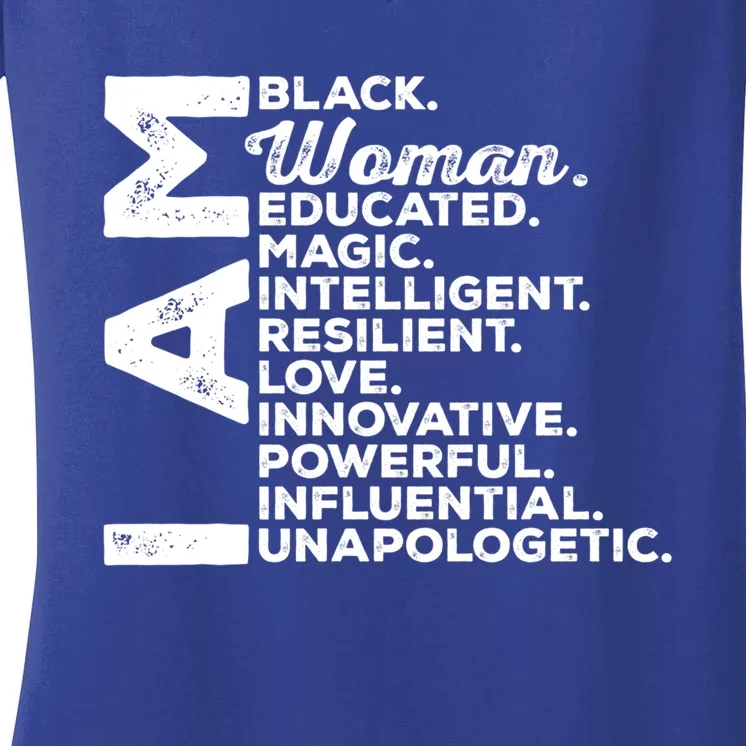 Black History Month I Am Black Gift Women's V-Neck T-Shirt