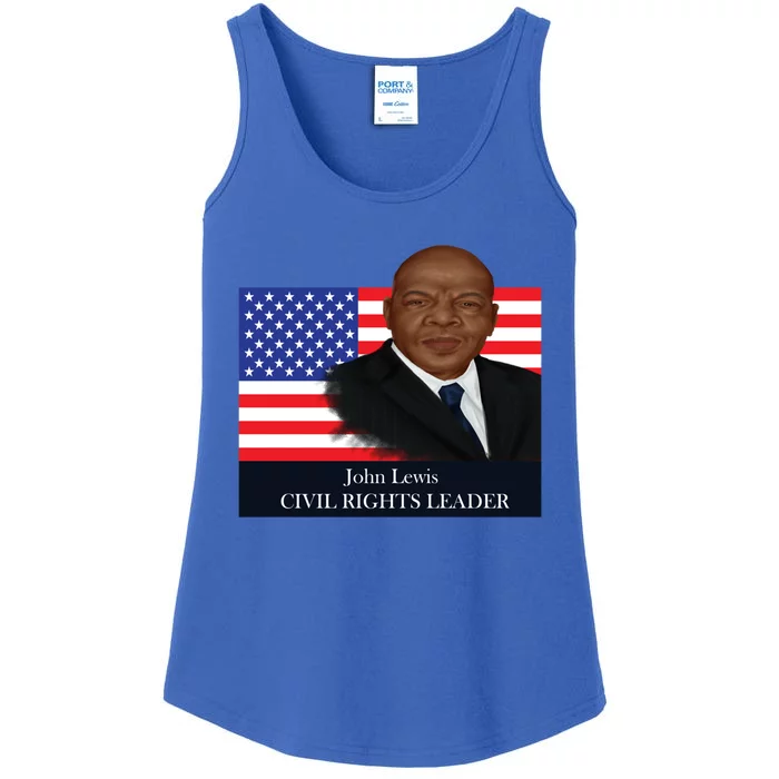 Black History Month Leader John Lewis Gift Ladies Essential Tank