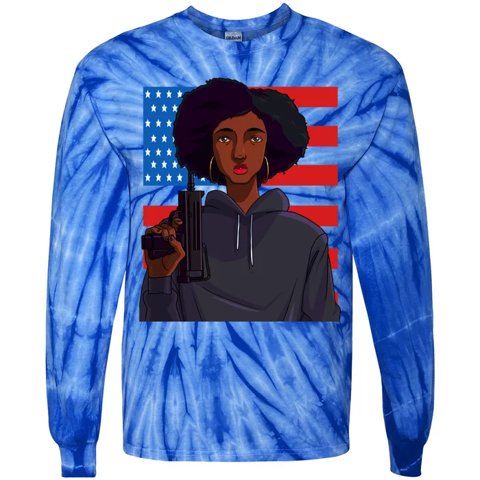 Black History Month Panther Party Gift Tie-Dye Long Sleeve Shirt