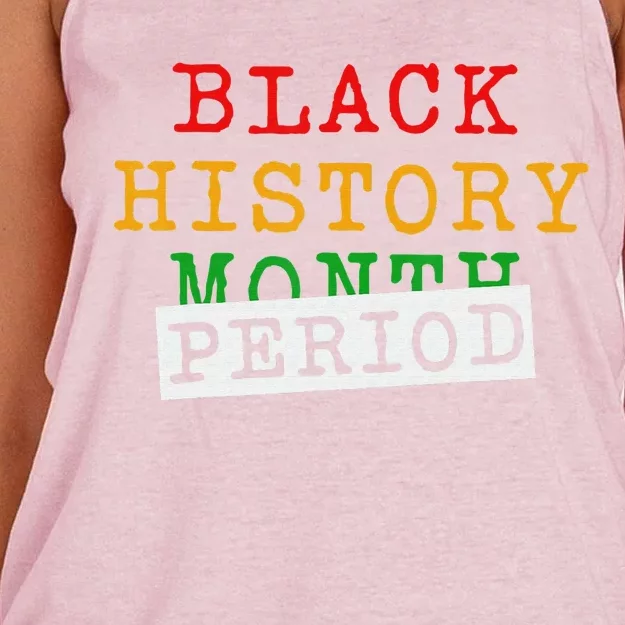 Black History Month Period African Pride Women's Knotted Racerback Tank