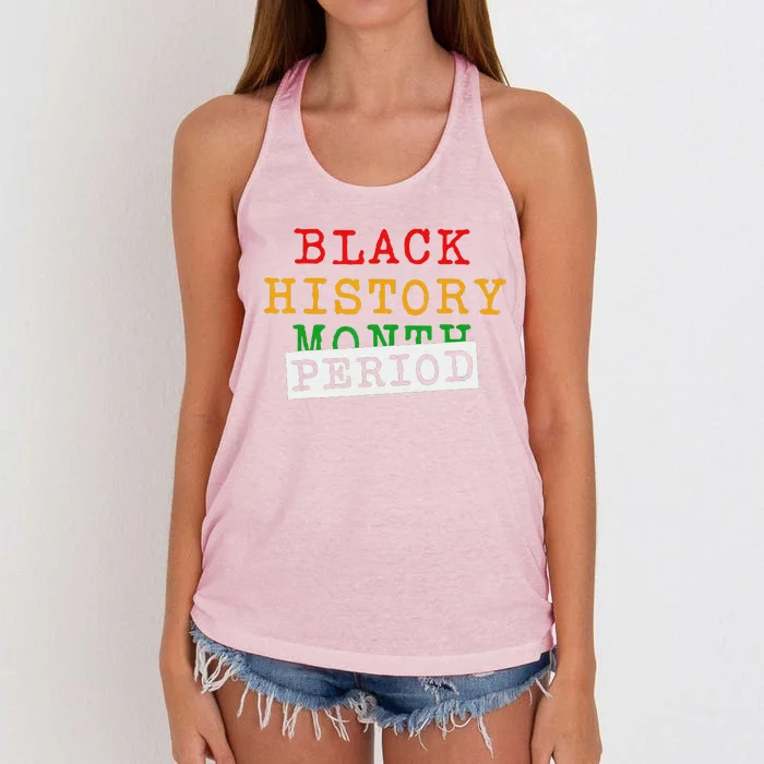 Black History Month Period African Pride Women's Knotted Racerback Tank