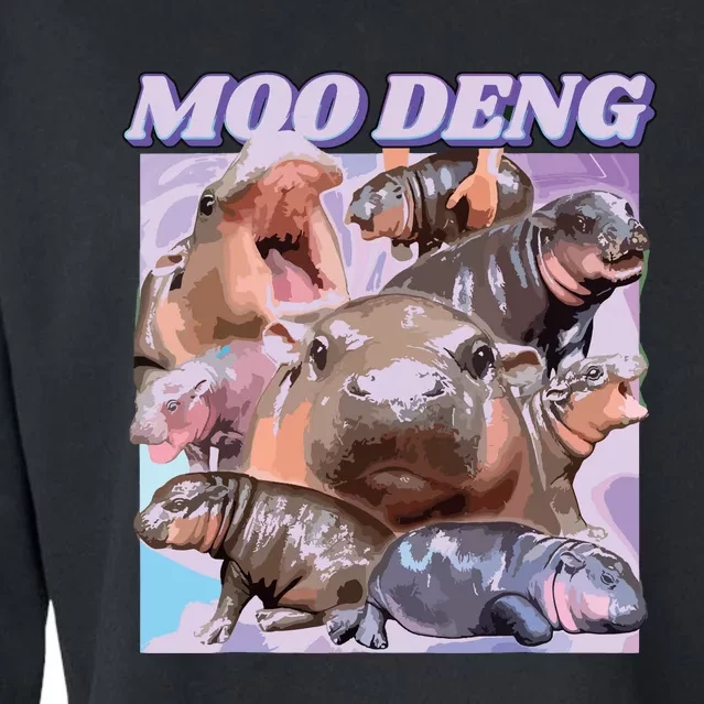 Baby Hippo Moo Deng Cropped Pullover Crew