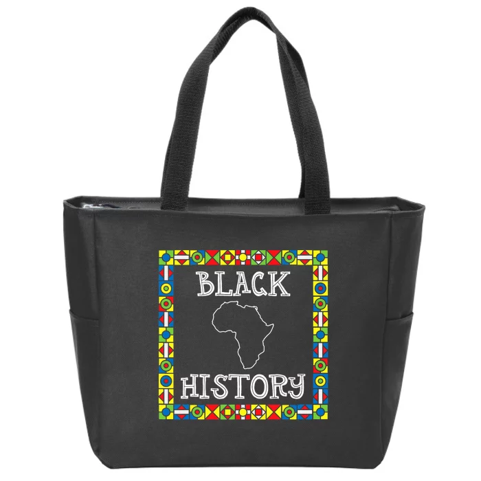 Black History Month Africa Gift Zip Tote Bag