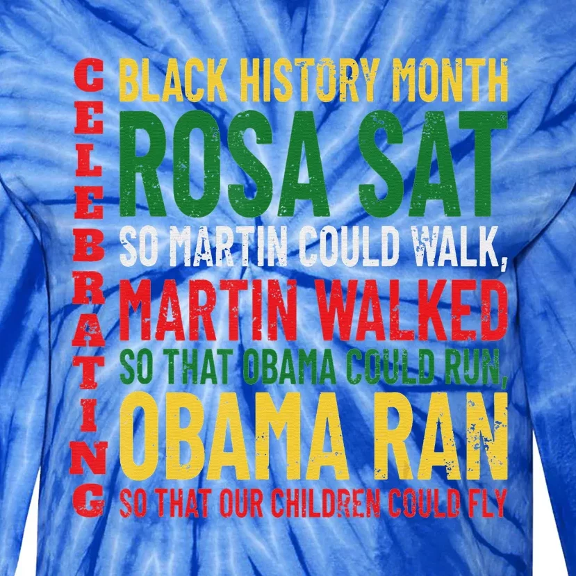 Black History Month Rosa Sat So Martin Could Walk Tie-Dye Long Sleeve Shirt