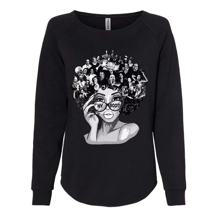 Black History Month Shirts I Love My Roots Back Powerful Blm Womens California Wash Sweatshirt