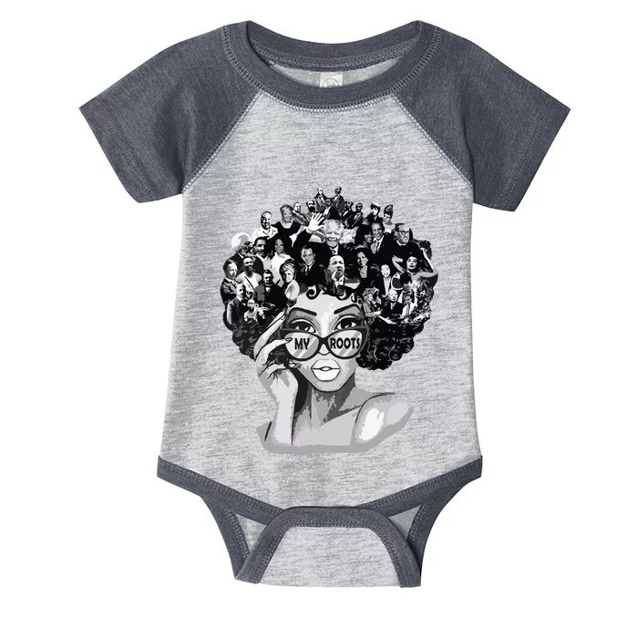 Black History Month Shirts I Love My Roots Back Powerful Blm Infant Baby Jersey Bodysuit