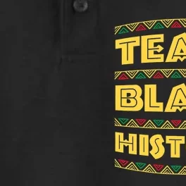 Black History Month Teach Black History Dry Zone Grid Performance Polo