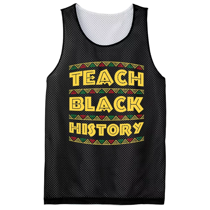 Black History Month Teach Black History Mesh Reversible Basketball Jersey Tank