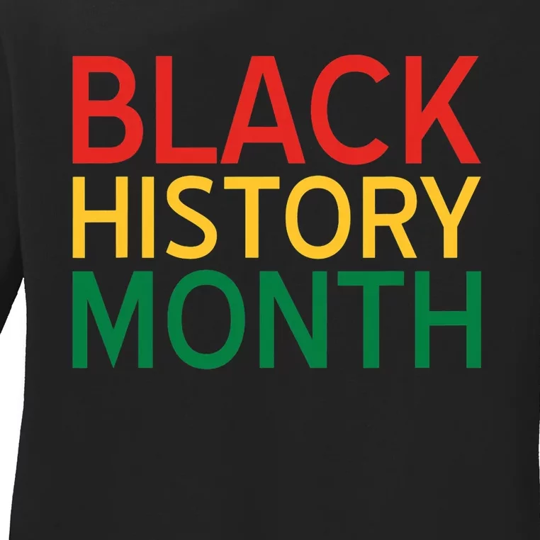 Black History Month Political African Pride Ladies Long Sleeve Shirt