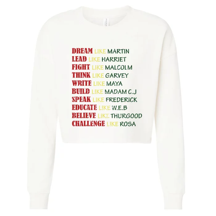 Black History Month T For Women Cropped Pullover Crew