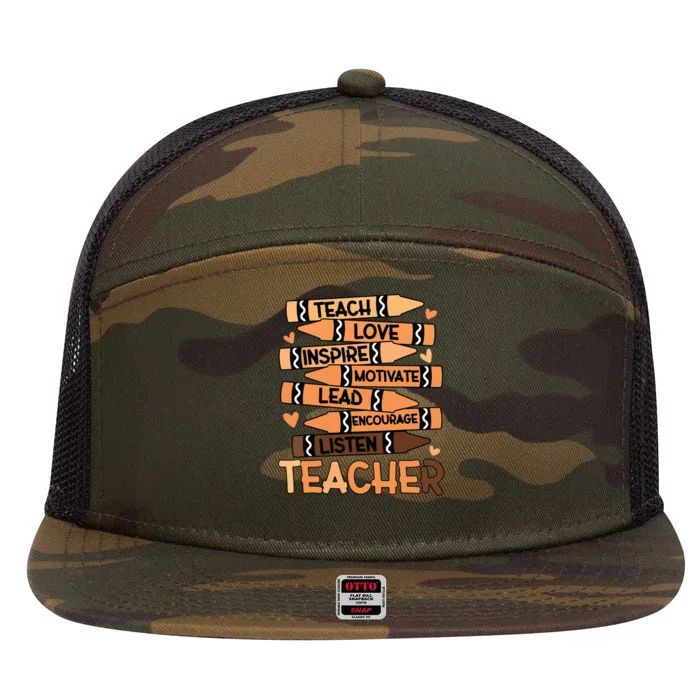 Black History Month Shirts Melanin Prek Preschool Teachers 7 Panel Mesh Trucker Snapback Hat