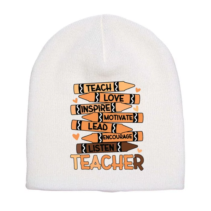 Black History Month Shirts Melanin Prek Preschool Teachers Short Acrylic Beanie