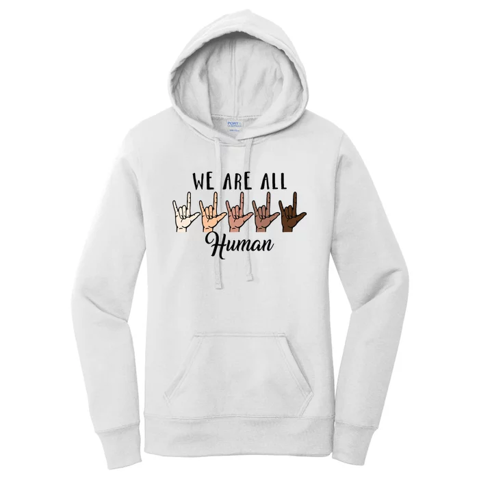 Black History Month We Are All Human Black Is Beautiful Women's Pullover Hoodie