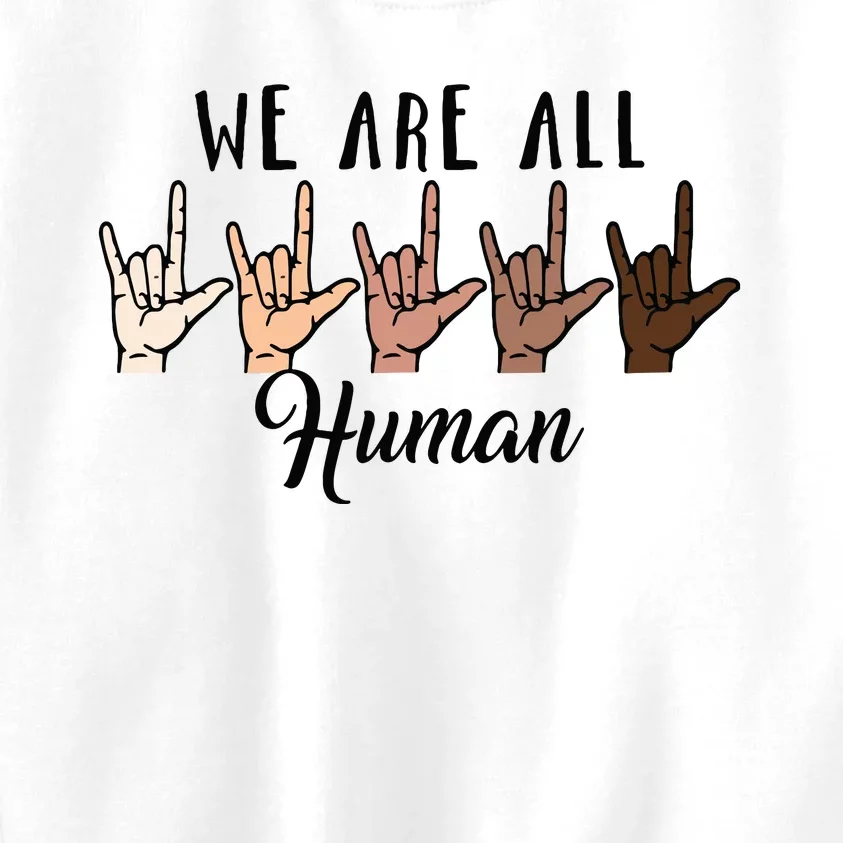 Black History Month We Are All Human Black Is Beautiful Kids Sweatshirt