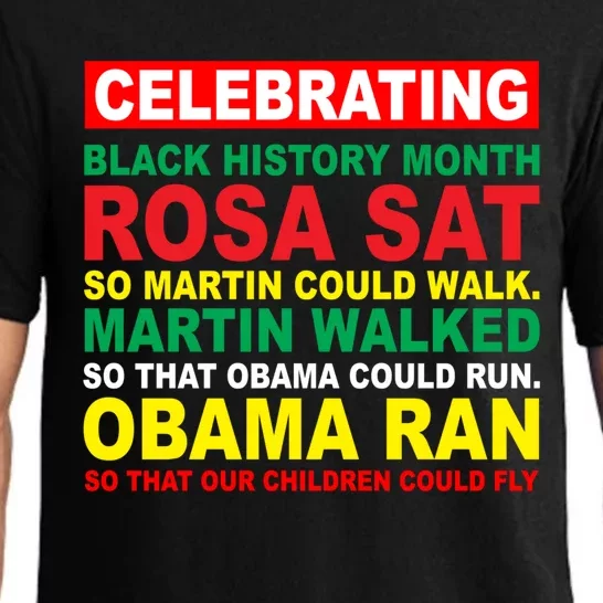 Black History Month Juneteenth Obama Ran Could Fly Funny Gift Pajama Set