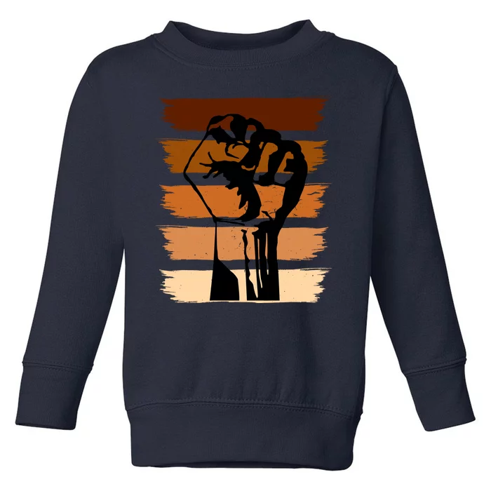 Black History Month Fist Toddler Sweatshirt