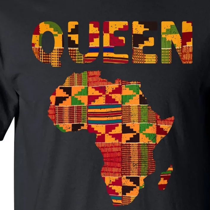 Black History Month Shirts Cool African Queen Art Kente Cloth Africa Ghana Tall T-Shirt