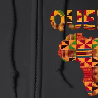 Black History Month Shirts Cool African Queen Art Kente Cloth Africa Ghana Full Zip Hoodie