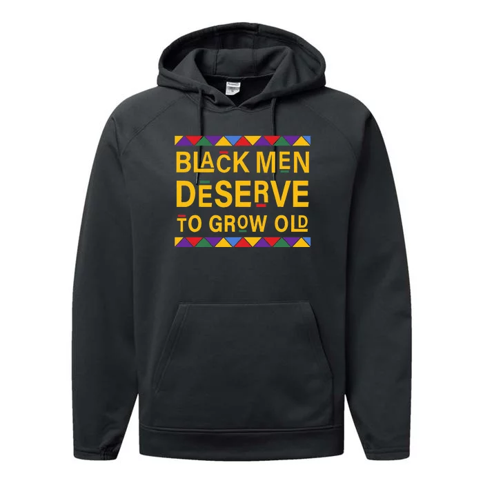 Black History Month Black Men Deserve To Grow Old Afro Performance Fleece Hoodie