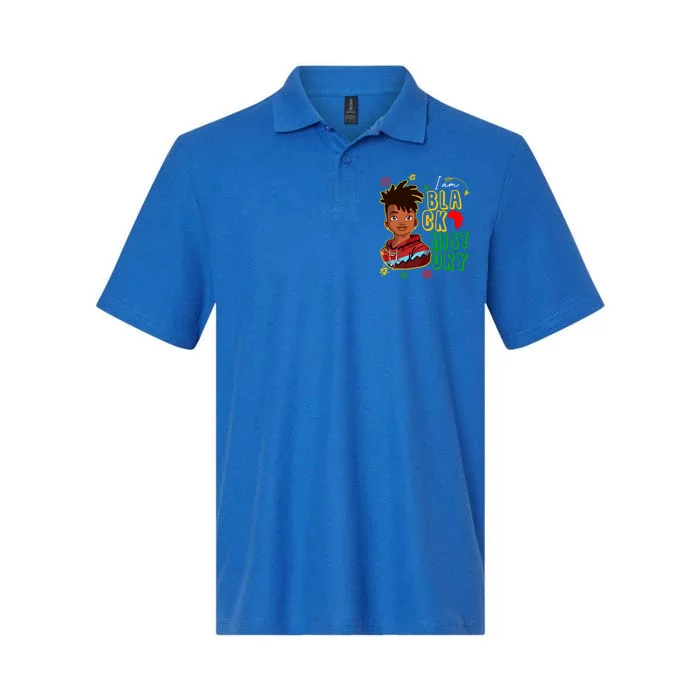 Black History Month Gift I Am African American Cool Gift Softstyle Adult Sport Polo