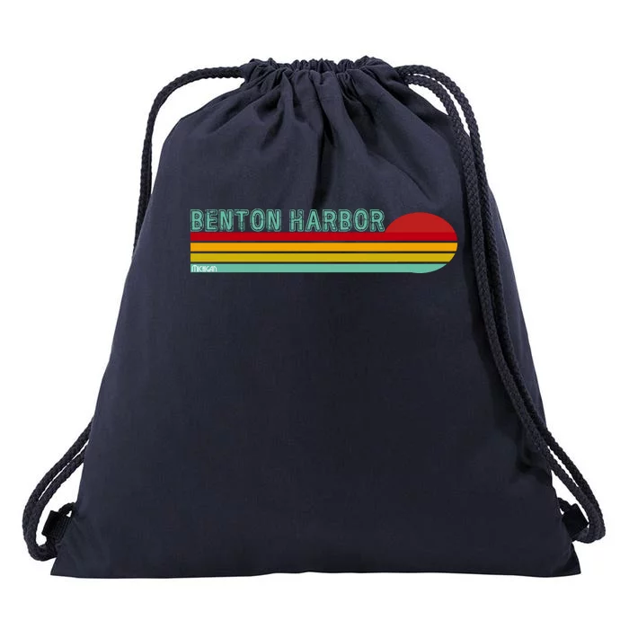 Benton Harbor Michigan Drawstring Bag