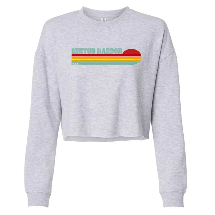 Benton Harbor Michigan Cropped Pullover Crew