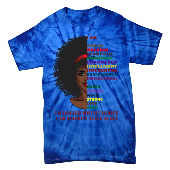 Black History Month Cool Gift Melanin Black Magic Funny Gift Tie-Dye T-Shirt