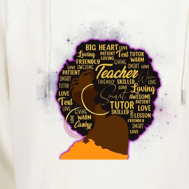 Black History Month Teacher African American Teacher Gift Womens Funnel Neck Pullover Hood