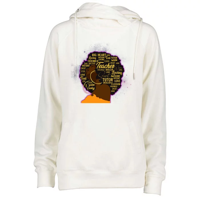 Black History Month Teacher African American Teacher Gift Womens Funnel Neck Pullover Hood