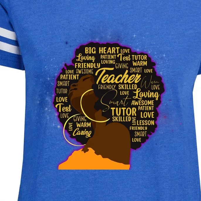 Black History Month Teacher African American Teacher Gift Enza Ladies Jersey Football T-Shirt