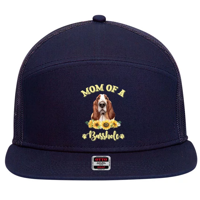 Basset Hound Moms For Great Gift 7 Panel Mesh Trucker Snapback Hat