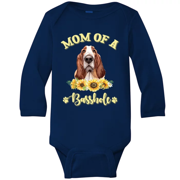 Basset Hound Moms For Great Gift Baby Long Sleeve Bodysuit