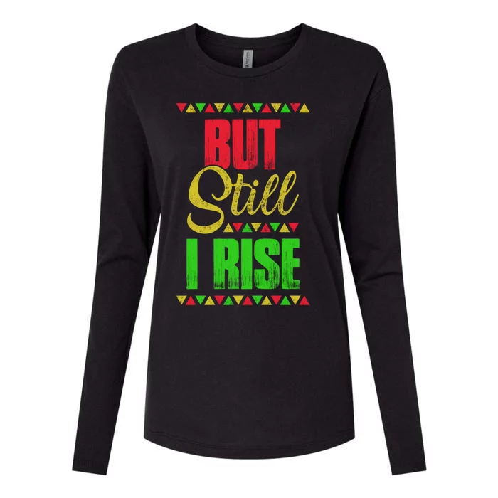 Black History Month But Still I Rise Cute Gift Womens Cotton Relaxed Long Sleeve T-Shirt