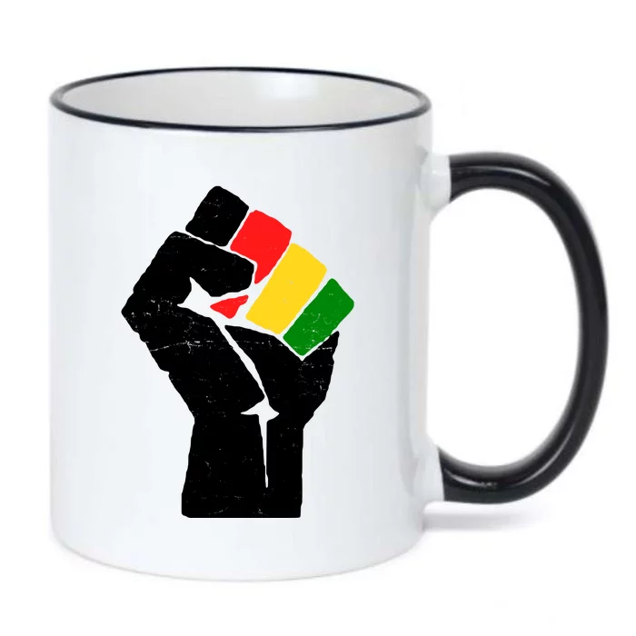 Black History Month Fist African Pride Black Color Changing Mug