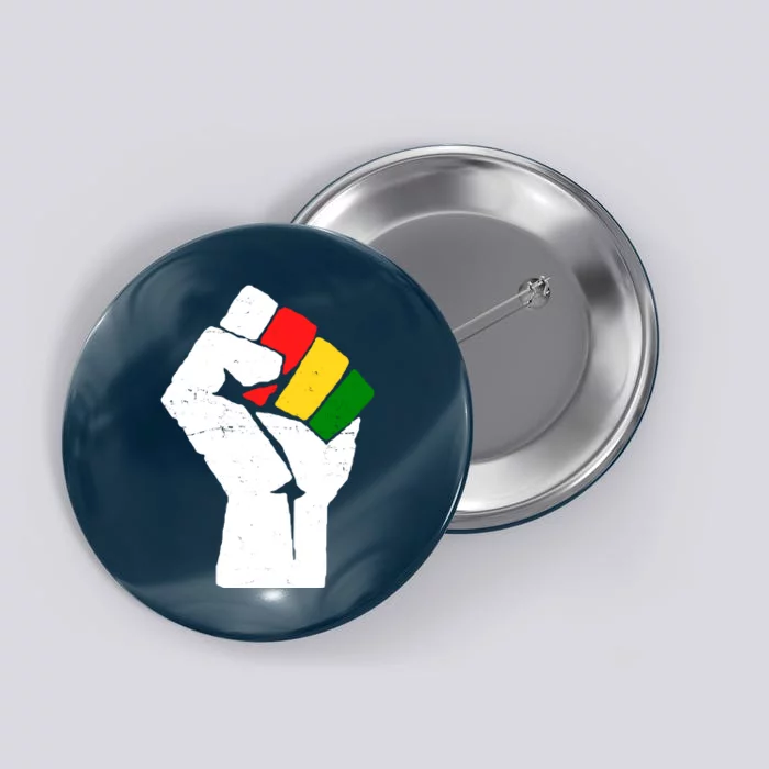 Black History Month Fist African Pride Button