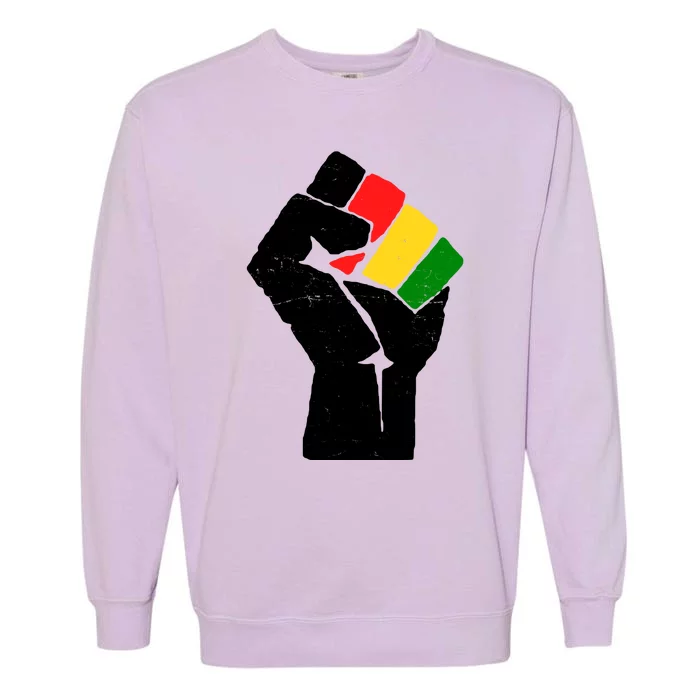 Black History Month Fist African Pride Garment-Dyed Sweatshirt